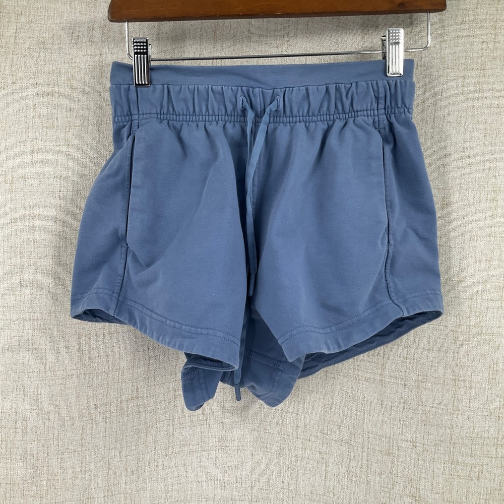 Lululemon Inner Glow Short Womens 4 Blue Water Drop Terry Athletic Athleisure